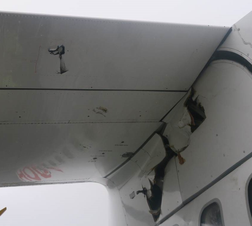 Damage to Hop! ATR 42-500 F-GPYF (Credit: BEA)