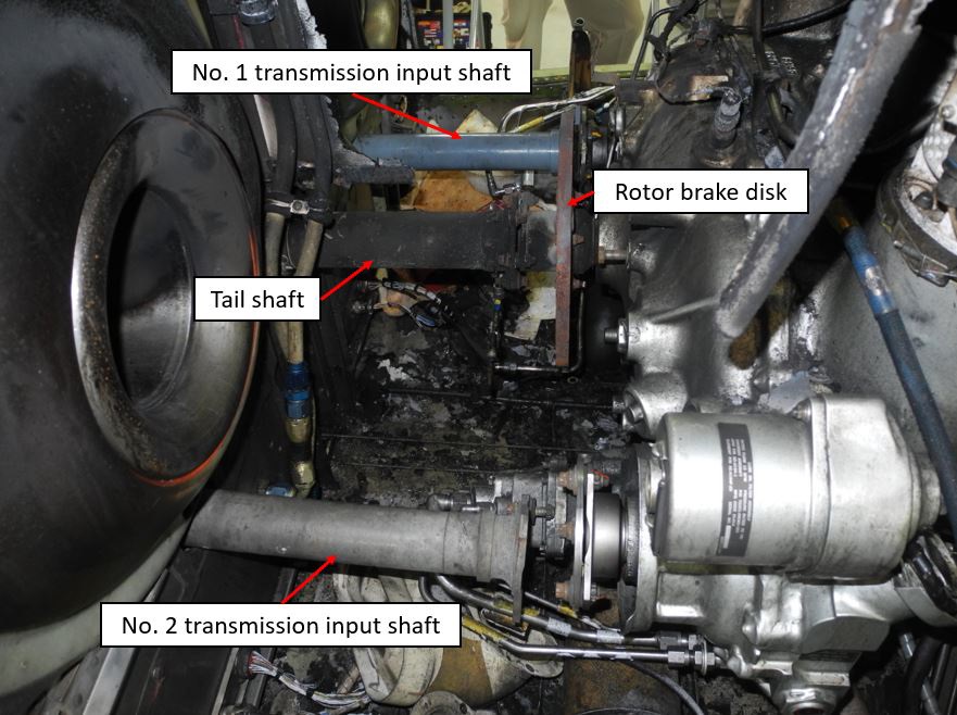 Overall View of Intake, Transmission and Rotor Disk Compartment After Removal of Several Components to Facilitate Examination: Trauma Star S-76A++ Air Ambulance N911FK (Credit: NTSB)