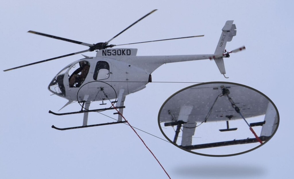 Rogers Helicopters MD 530F (369FF) N530KD Side Pull Hook (Credit: via NTSB)