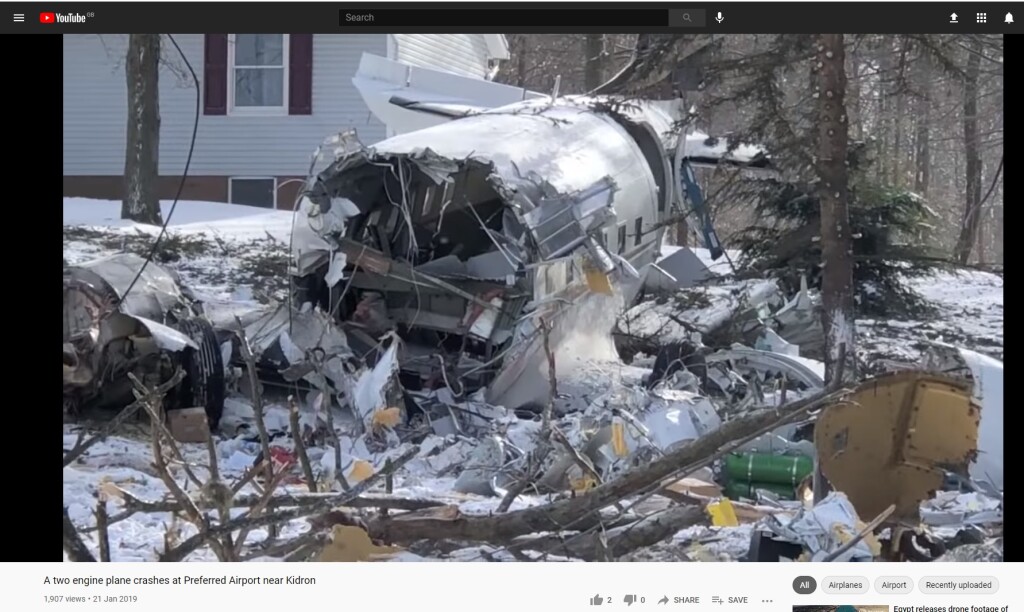 Video of Accident Site: DC-3 TP N467KS, Kidron, OH (Credit: Mike Schenk)