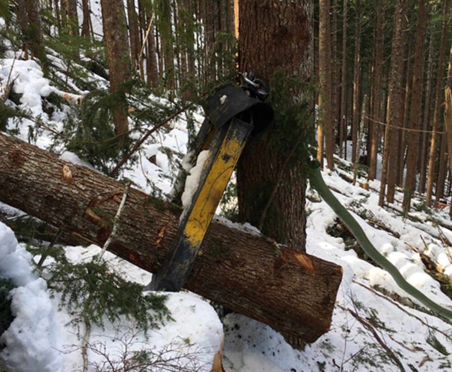 The Grapple of Iron Eagle Bell UH-1B Logging Helicopter N64RA (Credit: NTSB)