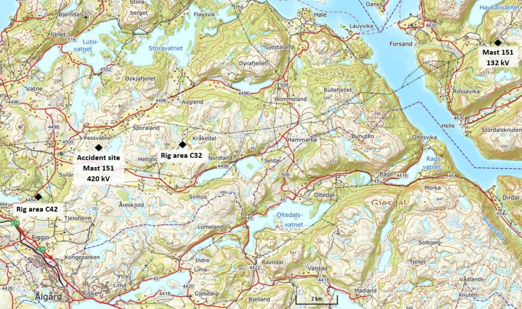 Local Area and Powerline Sites (Credit: Norwegian Mapping Authority/ via NSIA)