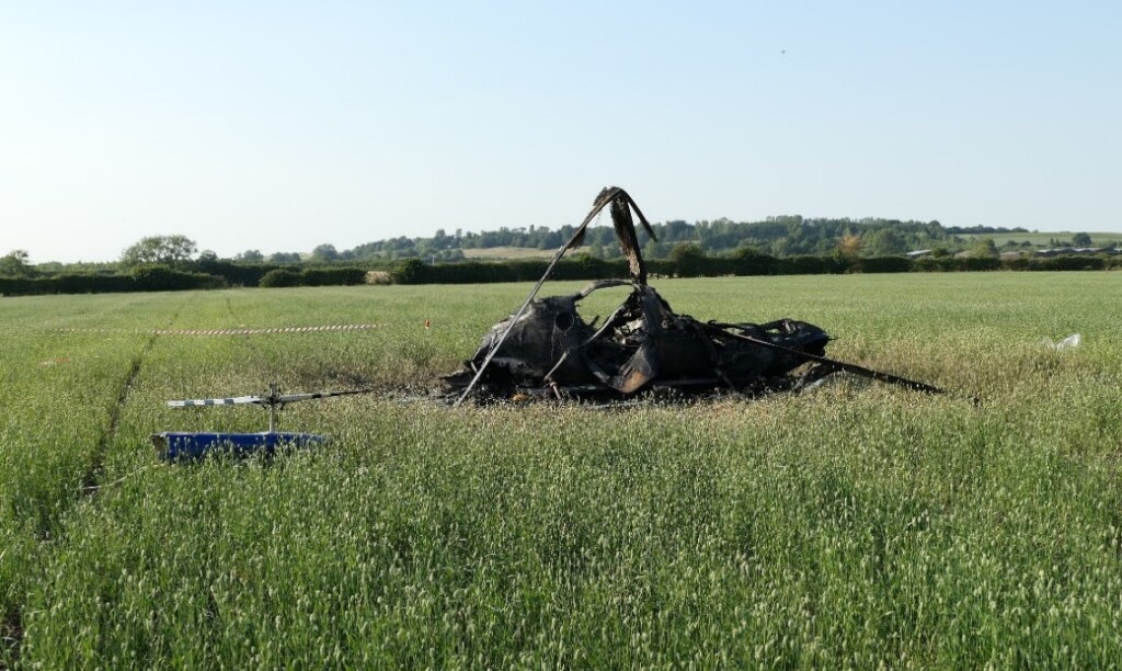 Bell 407 N120HH Wreckage (Credit: AAIB)