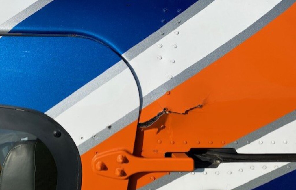 Mercy Flight Bell 429 Air Ambulance N505TJ Fuselage Damage (Credit: FAA via NTSB)