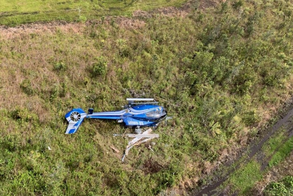 Wreckage of Blue Hawaiian Helicopters Airbus EC130B4 N11QK (Credit: NTSB)